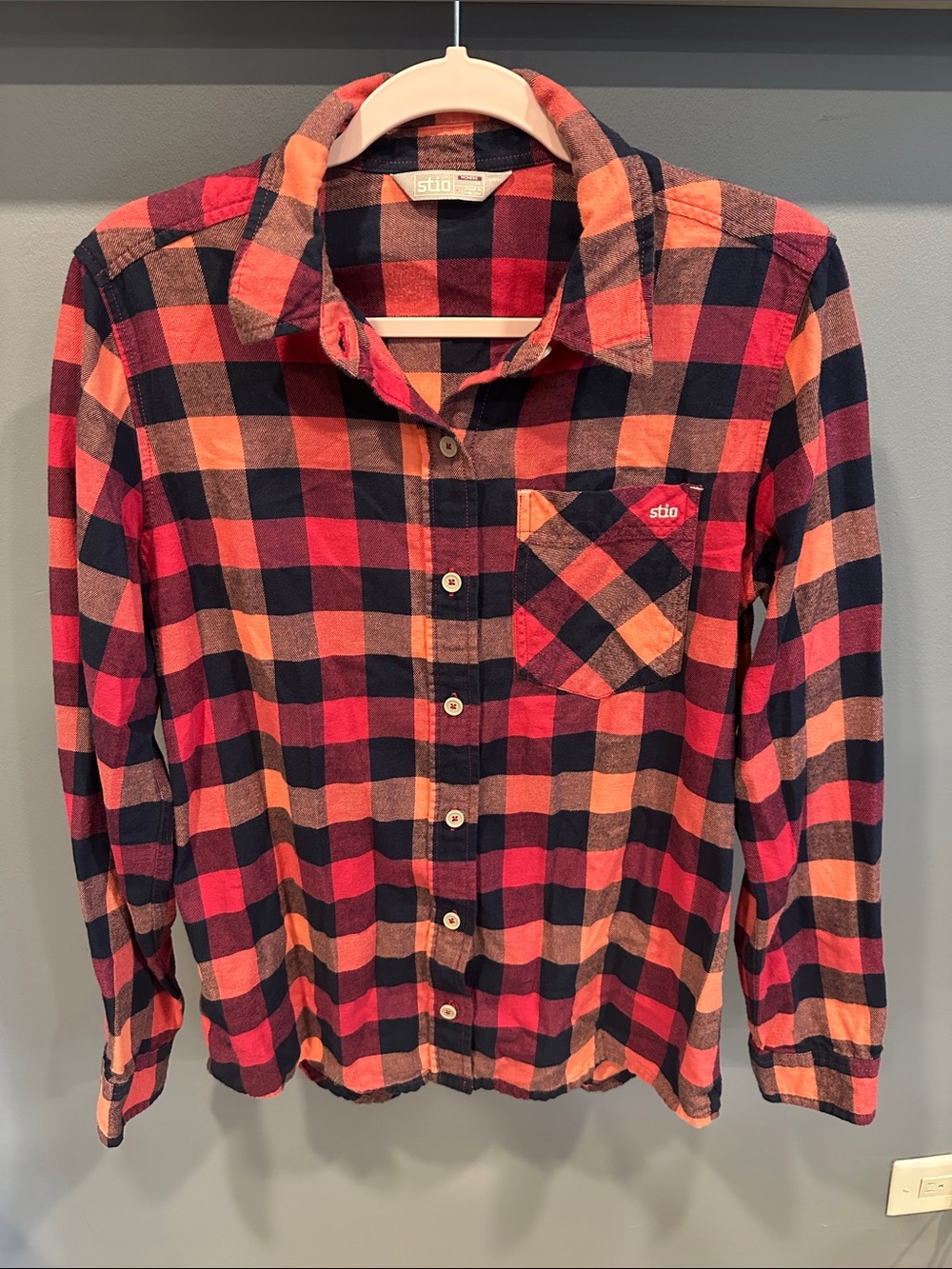 Stio Button Front Organic Cotton Long Sleeve Shirt Small